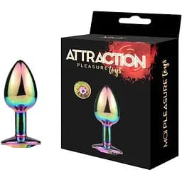 Металлическая анальная пробка Mai Attraction Toys №72 Rainbow