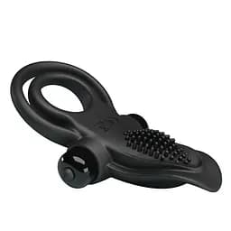 Ерекційне кільце - Pretty Love Vibro Penis Ring Black PRETTY LOVE BI-210203 89792 - мініатюра 4