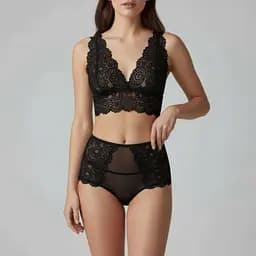 Комплект женского кружевного белья с бюстгальтером черный (K0534-1)