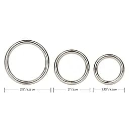 Набір ерекційних кілець Silver Ring - 3 Piece Set - мініатюра 9