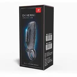 Насадка на пеніс з вібрацією Choke Ring 9,2 см Графітова - мініатюра 2