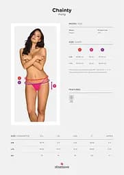Трусики Obsessive Lolitte Chainty S/M рожевий - мініатюра 9