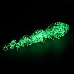 Скляний фалоімітатор DILDO GLOW-IN-THE-DARK TWILIGHT GLEAM GLASS LOVETOYS 66-LV610002 100434 - мініатюра 8