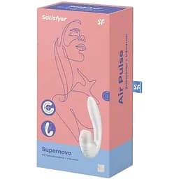 Вакуумний вібратор Satisfyer Supernova 2 положення стовбура Білий