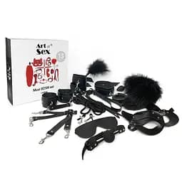 Набір Art of Sex - Maxi BDSM Set Leather, 13 предметів, натуральна шкіра, Чорний Art of Sex SO7139 95173 - мініатюра 2