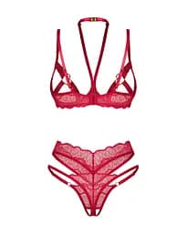 Комплект білизни Obsessive Cupide Desir otwarty L/XL (червоний) - мініатюра 4