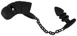 Пояс вірності для чоловіків Black Velvets Cock Cage With a Butt Plug 11.5 см чорний - мініатюра 3