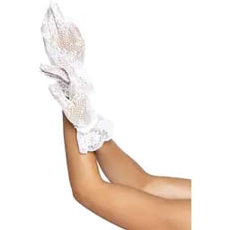 Рукавички Leg Avenue Floral lace wristlength gloves White