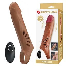 Насадка на пеніс Pretty Love Penis Sleeve 24.3 см (коричневий) - мініатюра 21