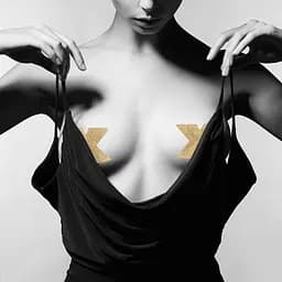 Пестіс-стикини Bijoux Indiscrets Flash Cross Gold наклейки на соски One size - мініатюра 2