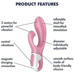 Вібратор-кролик Satisfyer Air Pump Bunny 2 - мініатюра 4
