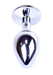 Анальна пробка Jewellery Silver Plug Green - мініатюра 7