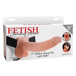 Страпон полый Fetish Fantasy Series 9 Hollow 24 см телесный