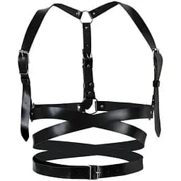 Шкіряна портупея Art of Sex - Melani LeaTher harness, Чорна L-2XL