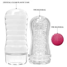 Прозорий мастурбатор вагіна PRETTY LOVE VACUUM CUP MASTURBATOR Black Hole ABS TPR PRETTY LOVE BM-009249N-1 98383 - мініатюра 8