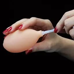 Фалоімітатор Cumming Softee Soft Ejaculation Cock With Ball 8" 20.3 см тілесний - мініатюра 7