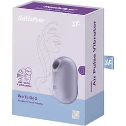 Вакуумний стимулятор із вібрацією Satisfyer Pro To Go 2 Violet - мініатюра 7