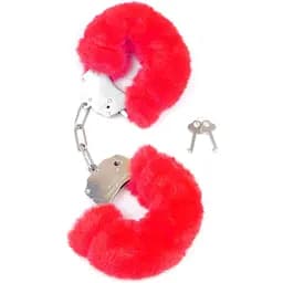 Наручники Fetish B - Series Furry Cuffs (красный)