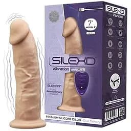 Фалоімітатор з вібрацією SilexD Henry Vibro Flesh (MODEL 2 size 7in) + LRS, діаметр 4,4 см