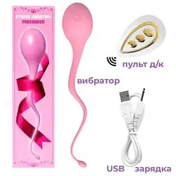 Вагінальне яйце Passion силіконове на пульті від USB з хвостиком (4821002029518) - мініатюра 3