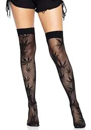 Панчохи Leg Avenue 420 Net thigh highs Black - мініатюра 4