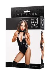 Боді Glossy Kitti Wetlook S (чорний) - мініатюра 8