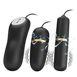 Набір іграшок Pretty Love Double Vibro Bullet 2 шт. чорний - мініатюра 3