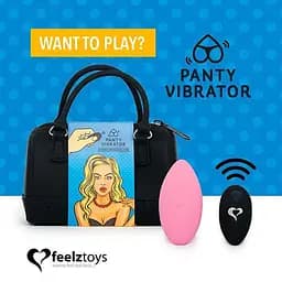 Вібратор у трусики FeelzToys Panty Vibrator Pink з пультом ДУ FeelzToys SO3849 91121 - мініатюра 2