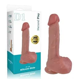 Силіконовий фалоімітатор з мошонкою EROSPACE NATURAL PLAY D1 EROSPACE 39-70439 102660