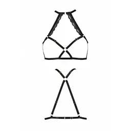 Портупея зі стреп із мереживом LORRY BRA black - Passion Exclusive L/XL - мініатюра 5