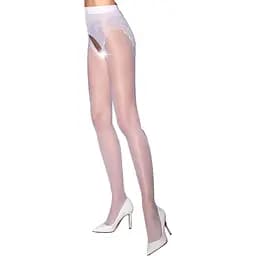 Эротические колготки Tiopen 006 bianco (30 den) - Passion с вырезом имитация трусиков 1/2