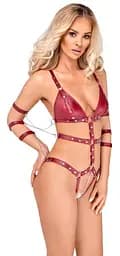 Боді Bad Kitty Naughty Toys Strap XL червоний - мініатюра 3