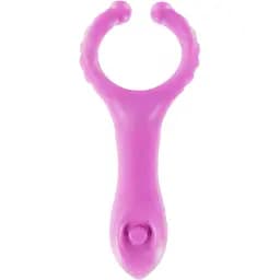 Ерекційне кільце Toy Joy Vibrating Clit-stim C-ring 10 см рожевий