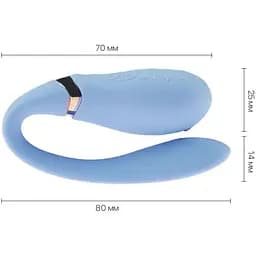 Смарт-вібратор для пар Zalo Fanfan Royal Blue - мініатюра 3