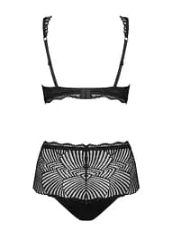 Комплект білизни Obsessive Klarita S/M чорний - мініатюра 6