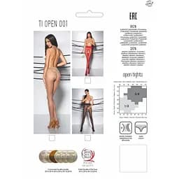 Еротичні колготки Tiopen 001 nero (20 den) - Passion з вирізом та мереживом на поясі 1/2 - мініатюра 3
