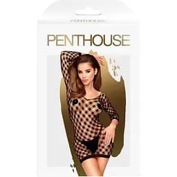 Платье с сеткой с рукавами Penthouse Passion Goddess цвет: черный Размер s/l