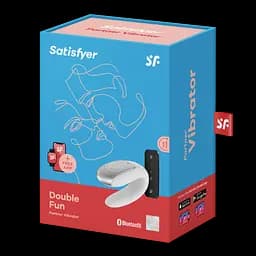 Вібратор Satisfyer Double Fun Partner 9.3 см білий - мініатюра 7