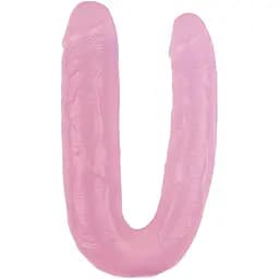 Двосторонній фалоімітатор Hi-Rubber Born To Create Pleasure 45 см рожевий