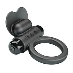 Віброкільце Pretty Love Vibrant Penis Ring Debonaire 8.5 см чорний - мініатюра 6
