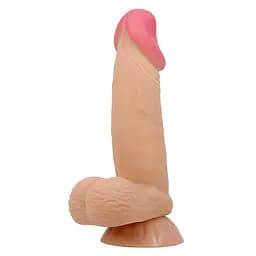 Фалоімітатор Baile Sliding Skin Bendable 7.6'' 19.4 см тілесний - мініатюра 3