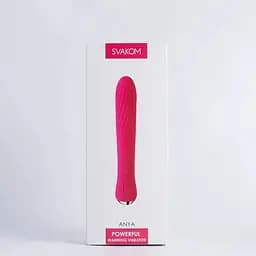 Вібратор із підігрівом Svakom Anya Plum Red - мініатюра 7