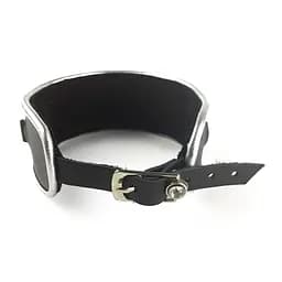 Нашийник з натуральної шкіри зі стразами та кільцем Art of Sex - Collar Ring - мініатюра 4