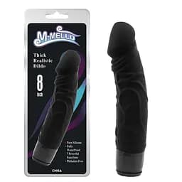 Реалістичний вібратор M-Mello Thick чорний 19,5см - мініатюра 1