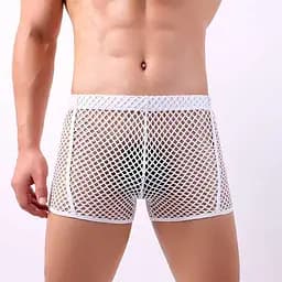 Чоловічі труси спокусливі боксери еластичні в сітку Clever Menmode XL білі