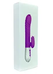 Вібратор Silicone Vibrator USB 7 Function and Thrusting Function / Heating Purple - мініатюра 7