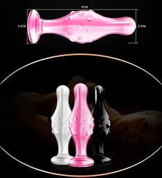 Скляний фалоімітатор LoveToy 4.5" Glass Romance 11.5 см чорний - мініатюра 4