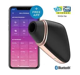Вакуумний кліторальний вібратор Satisfyer Love Triangle Black (App) - мініатюра 8