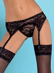 Пояс зі стрінгами Obsessive Catia S/M чорний - мініатюра 5