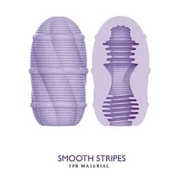 Мастурбатор яйце Pretty Love Smooth Stripes Cupid-X фіолетовий - мініатюра 3